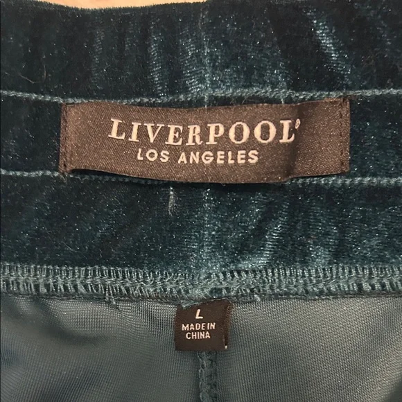 SET Liverpool Los Angeles Dark Teal Relaxed Fit Velvet Tracksuit - Picture 8 of 11